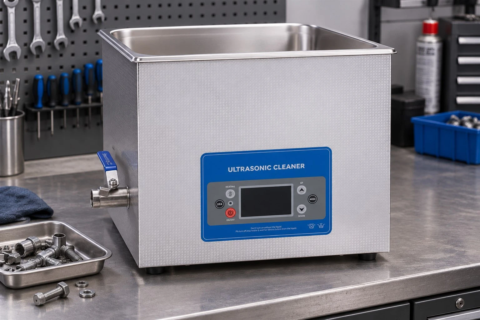 15L Ultrasonic Parts Cleaner | Engine Block & Intake Manifold Degreaser