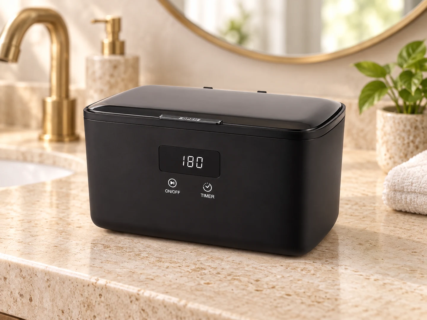 Household Ultrasonic Retainer Cleaner for Larger Daily-Care Loads